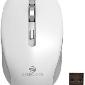 ZEBRONICS Zeb-Jaguar Wireless Optical Mouse  (2.4GHz Wireless, White)